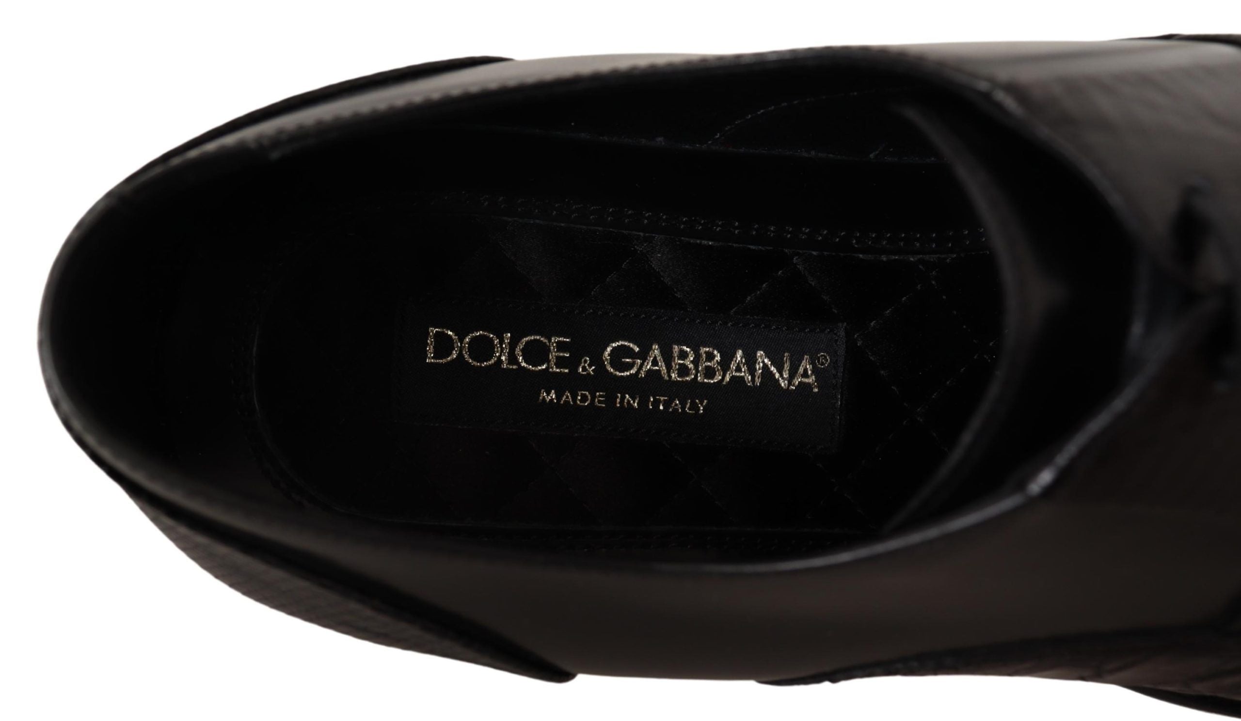 Dolce & Gabbana Elegant Black Derby Oxford Wingtips - ACCEXO