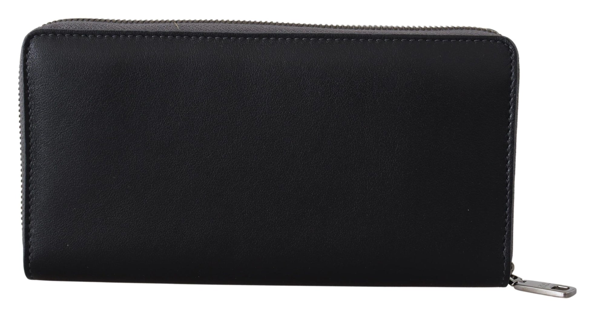 Dolce & Gabbana Elegant Textured Leather Zip-Around Wallet - ACCEXO
