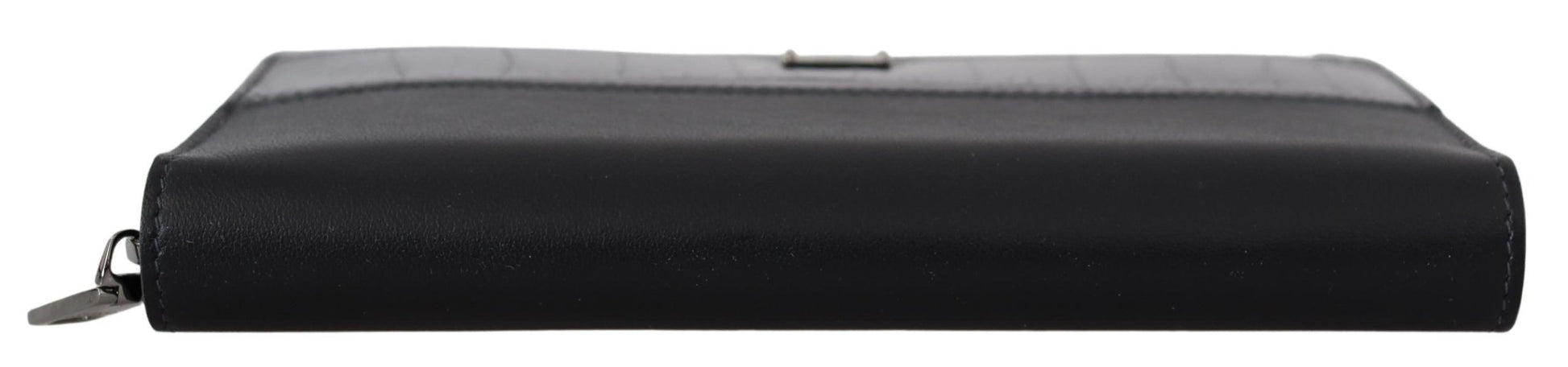 Dolce & Gabbana Elegant Textured Leather Zip-Around Wallet - ACCEXO