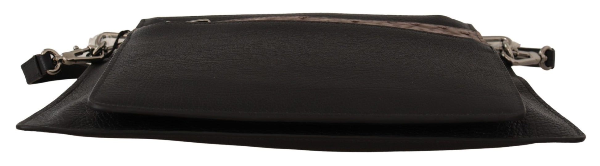 Dolce & Gabbana Elegant Black Leather Sling Shoulder Bag - ACCEXO