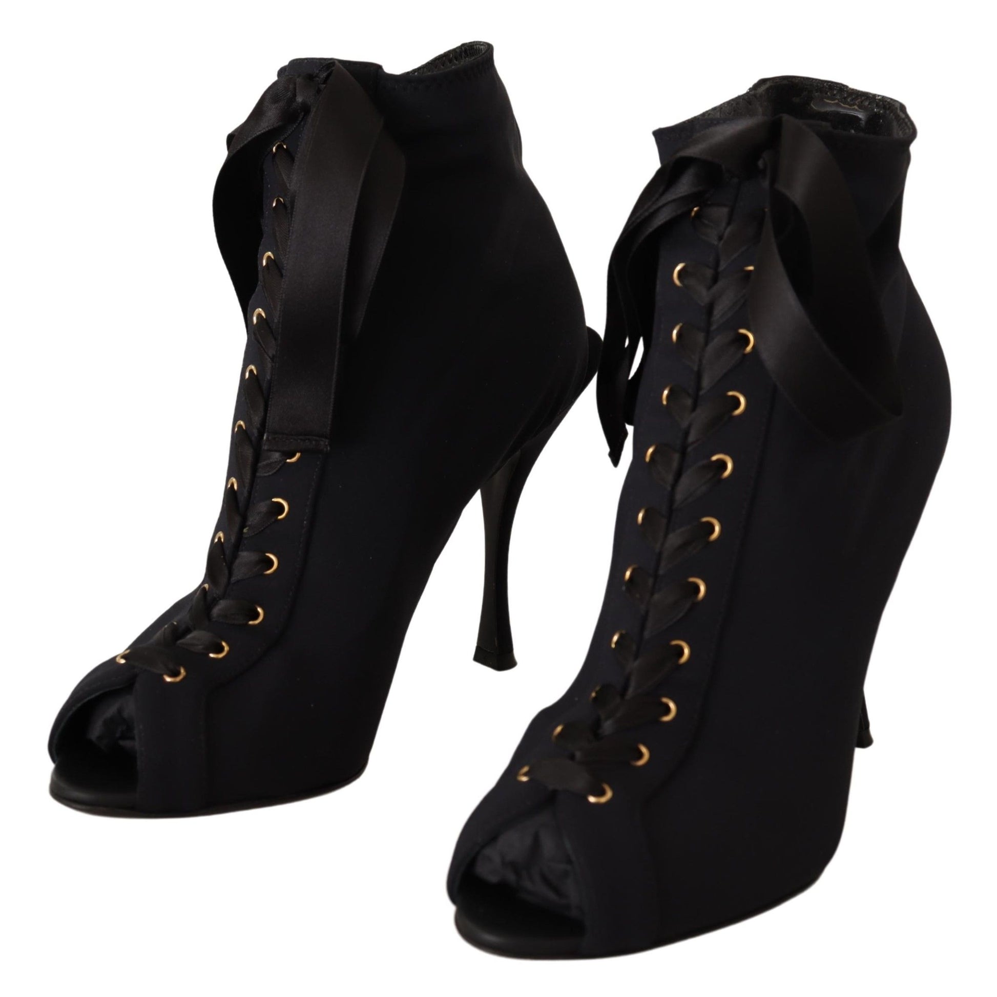 Dolce & Gabbana Elegant Ankle Open Toe Heel Boots - ACCEXO