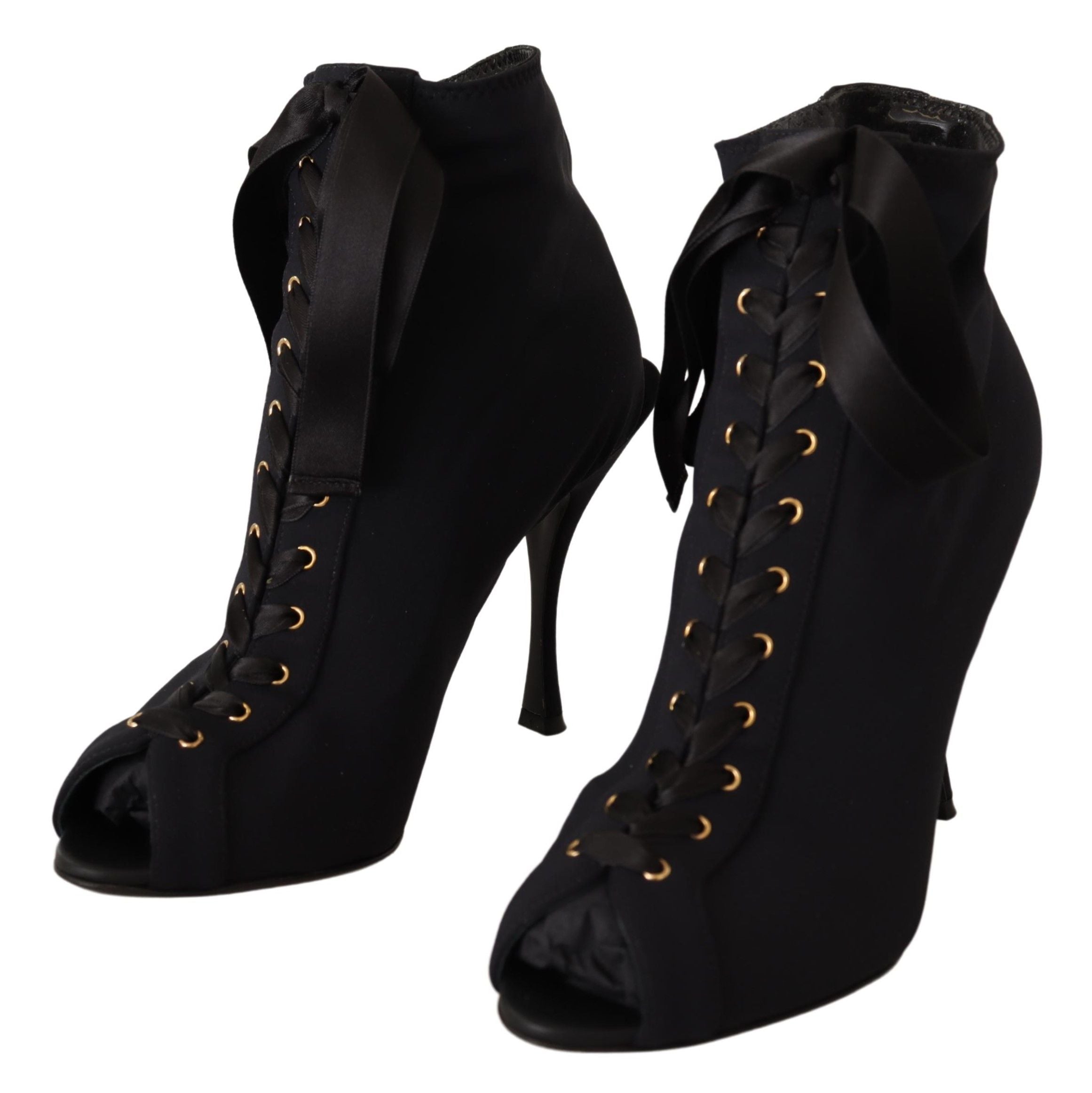 Dolce & Gabbana Elegant Ankle Open Toe Heel Boots - ACCEXO