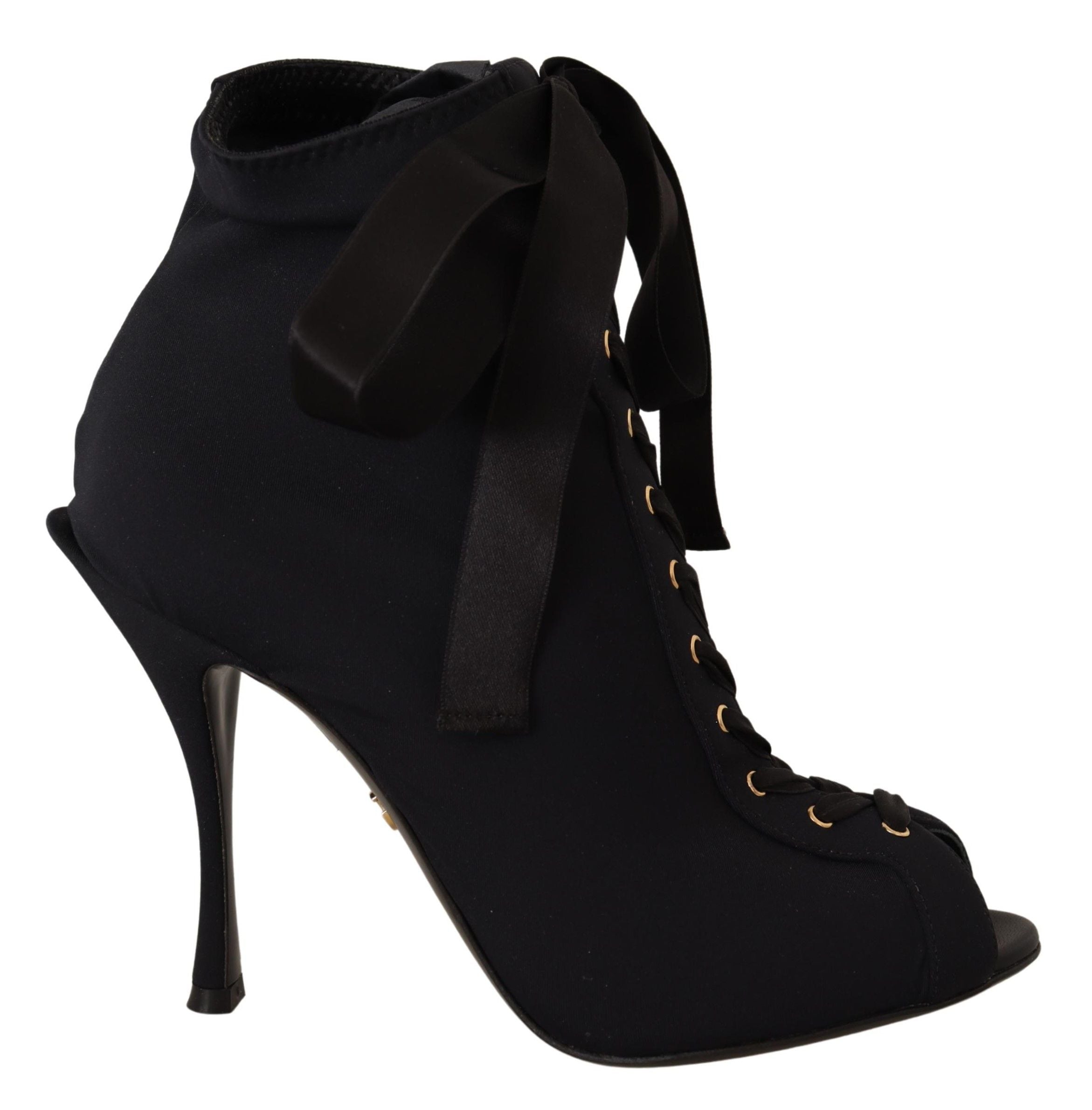 Dolce & Gabbana Elegant Ankle Open Toe Heel Boots - ACCEXO
