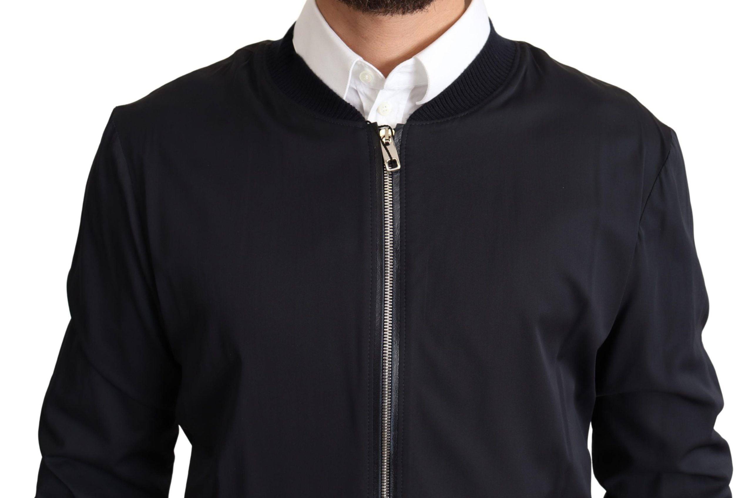 Dolce & Gabbana Elegant Silk Blend Bomber Jacket - ACCEXO