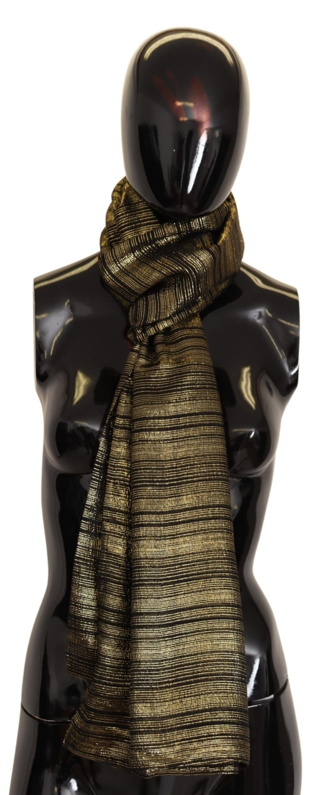 Dolce & Gabbana Elegant Gold Silk Blend Scarf - ACCEXO