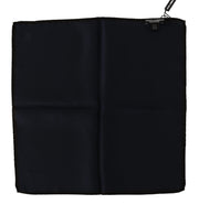 Dolce & Gabbana Black Square Handkerchief 100% Silk Scarf