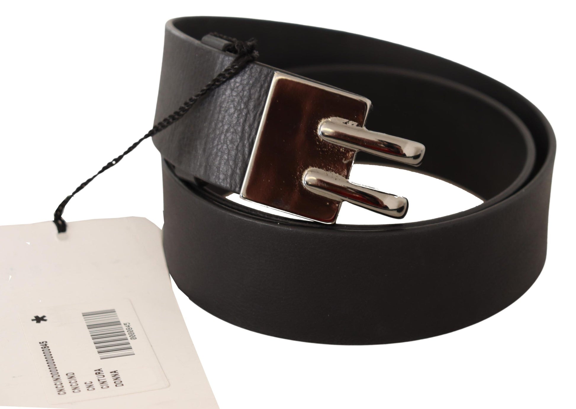 Costume National Elegant Black Leather Fashion Belt - ACCEXO