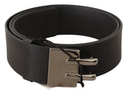 Costume National Elegant Black Leather Fashion Belt - ACCEXO