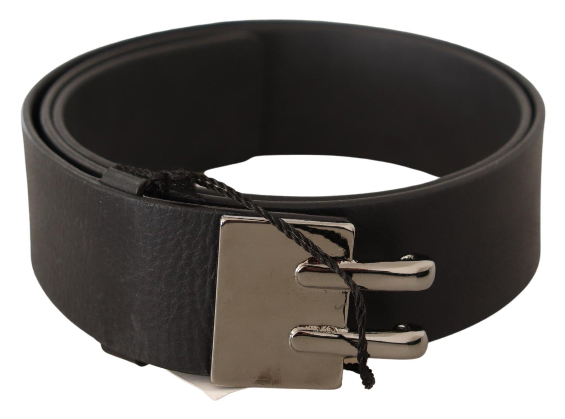 Costume National Elegant Black Leather Fashion Belt - ACCEXO