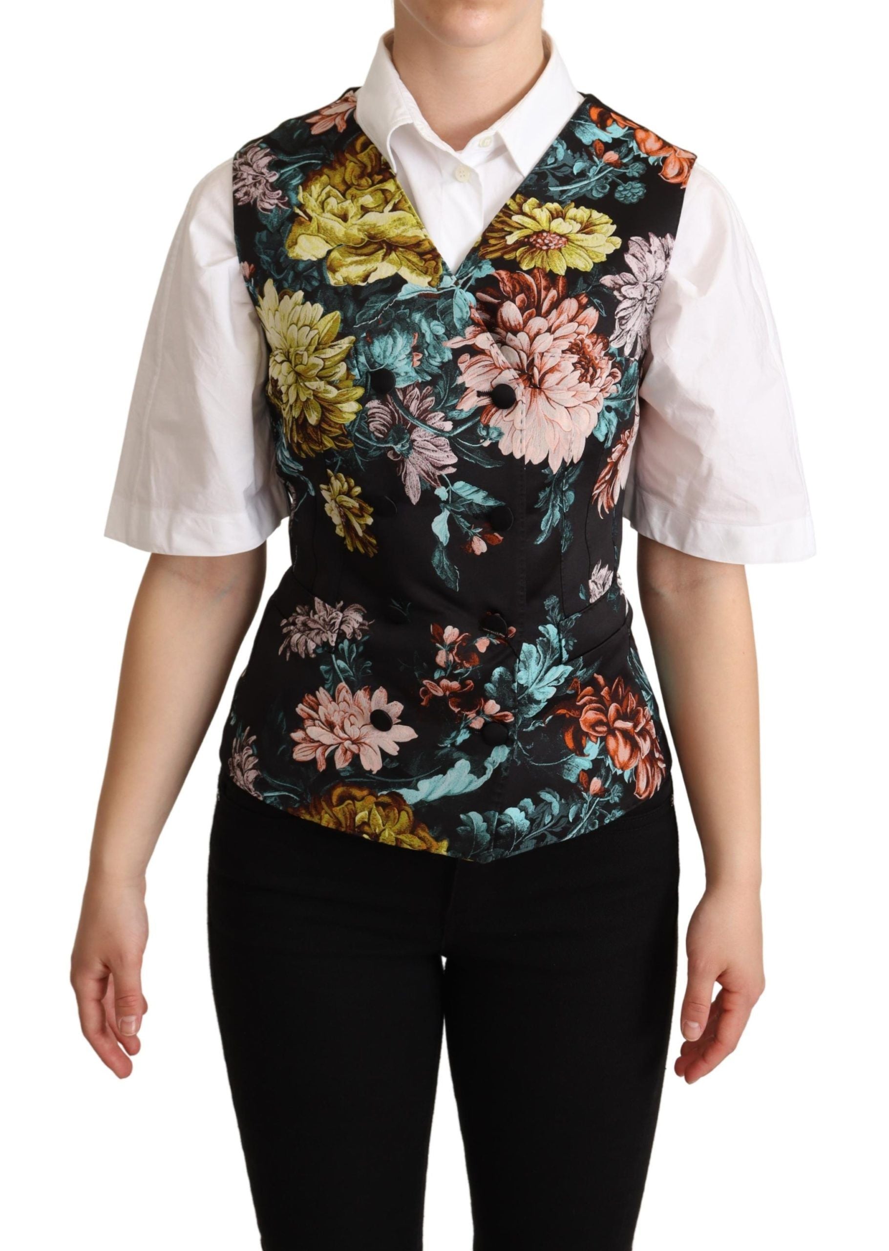 Dolce & Gabbana Exquisite Floral Jacquard Waistcoat - ACCEXO Main image