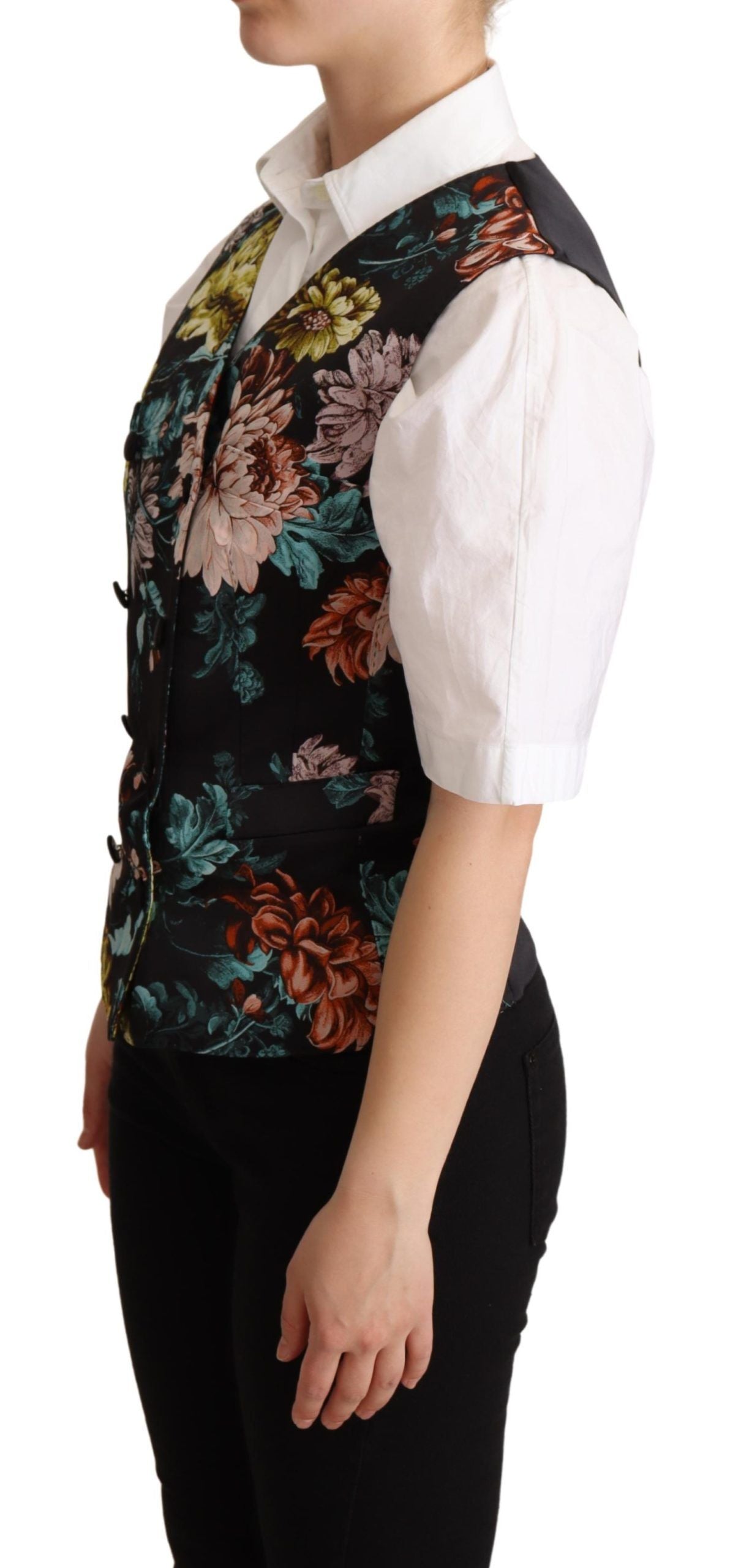 Dolce & Gabbana Exquisite Floral Jacquard Waistcoat - ACCEXO