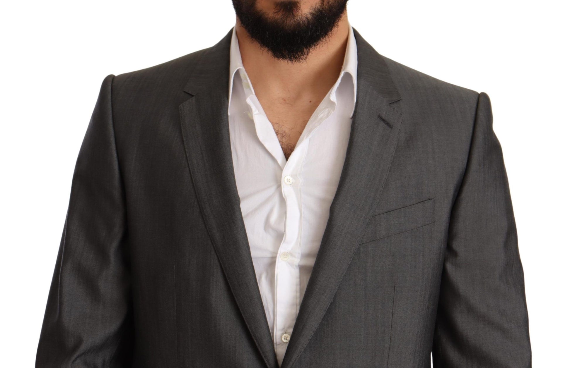 Dolce & Gabbana Elegant Martini Slim-Fit Wool Silk Suit - ACCEXO