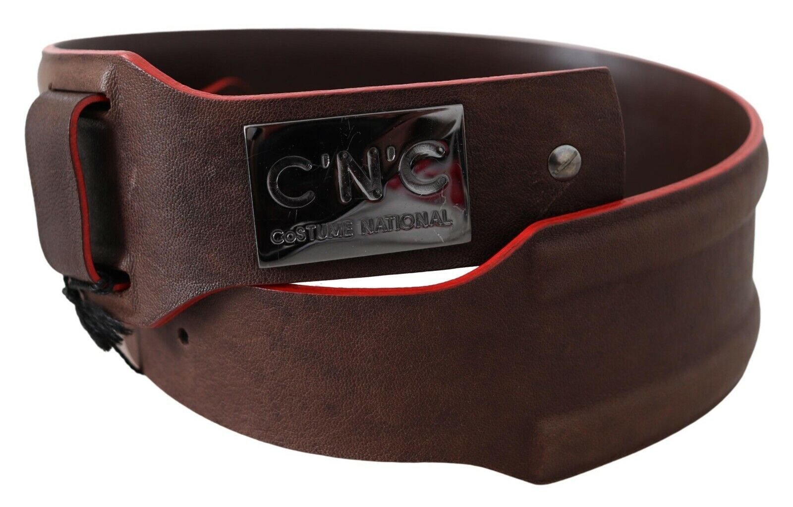 Costume National Elegant Dark Brown Leather Fashion Belt - ACCEXO