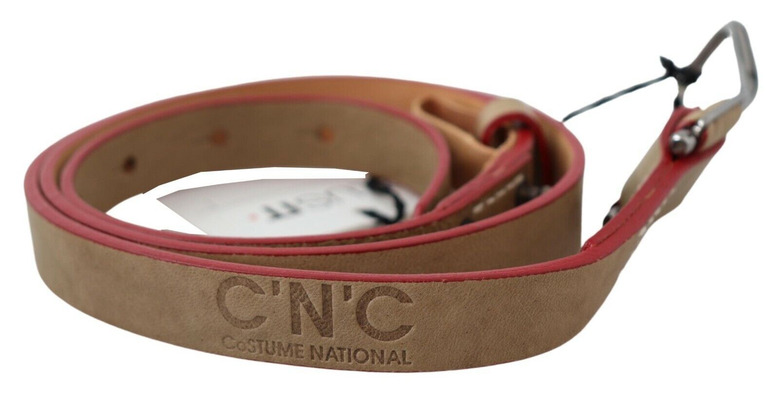 Costume National Beige Leather Fashion Belt - ACCEXO