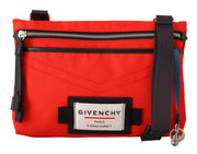 Givenchy Red Polyamide Downtown Flat Crossbody Bag for Men