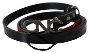 Costume National Chic Black Leather Fashion Belt - ACCEXO