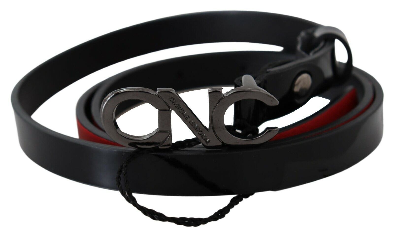 Costume National Chic Black Leather Fashion Belt - ACCEXO