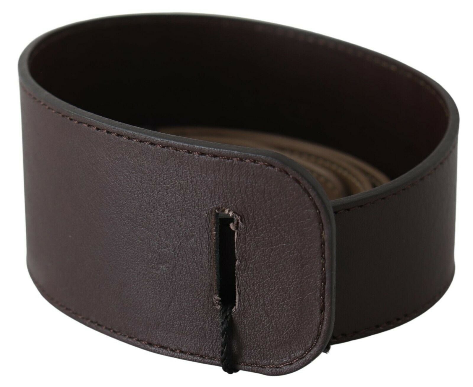 GF Ferre Elegant Dark Brown Braided Leather Belt - ACCEXO