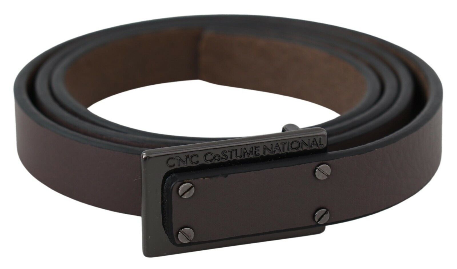 Costume National Elegant Brown Leather Fashion Belt - ACCEXO