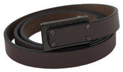 Costume National Elegant Brown Leather Fashion Belt - ACCEXO