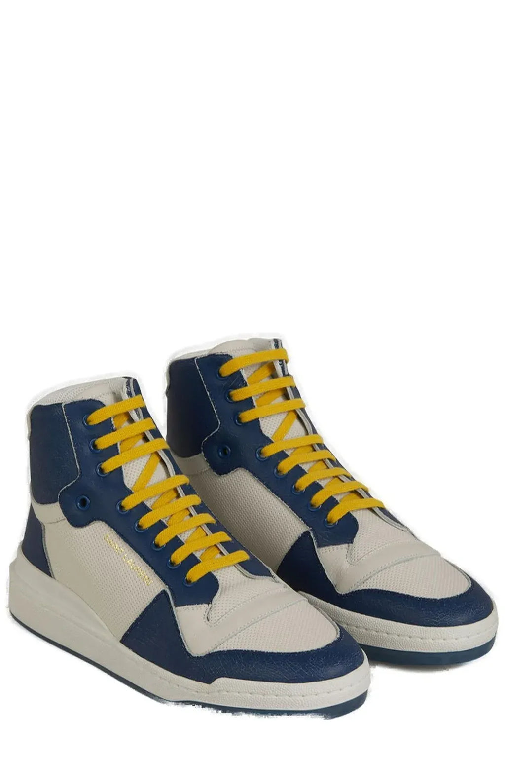Saint Laurent Elevate Your Style with Mid-Top Blue Luxury Sneakers - ACCEXO