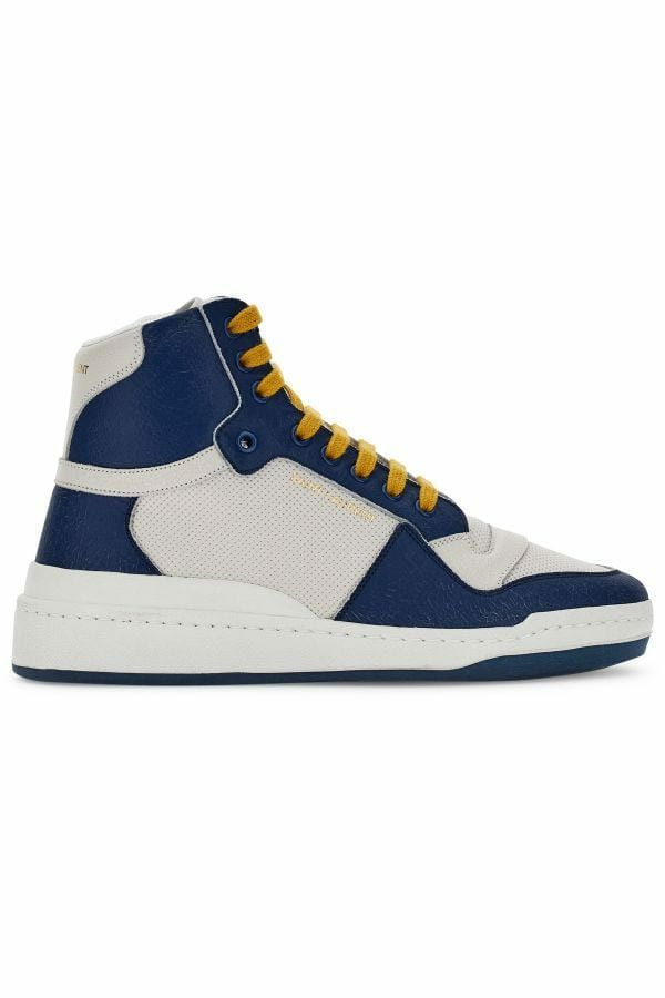 Saint Laurent Elevate Your Style with Mid-Top Blue Luxury Sneakers - ACCEXO Main image