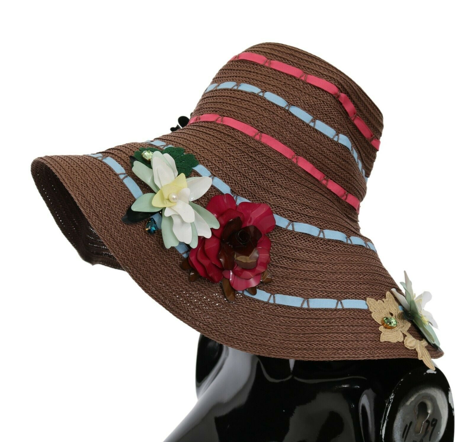 Dolce & Gabbana Elegant Floppy Floral Wide Brim Hat - ACCEXO