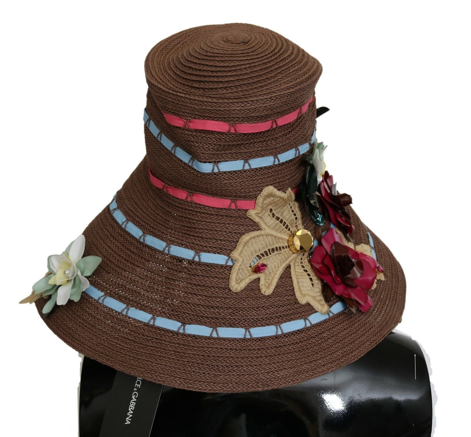Dolce & Gabbana Elegant Floppy Floral Wide Brim Hat - ACCEXO