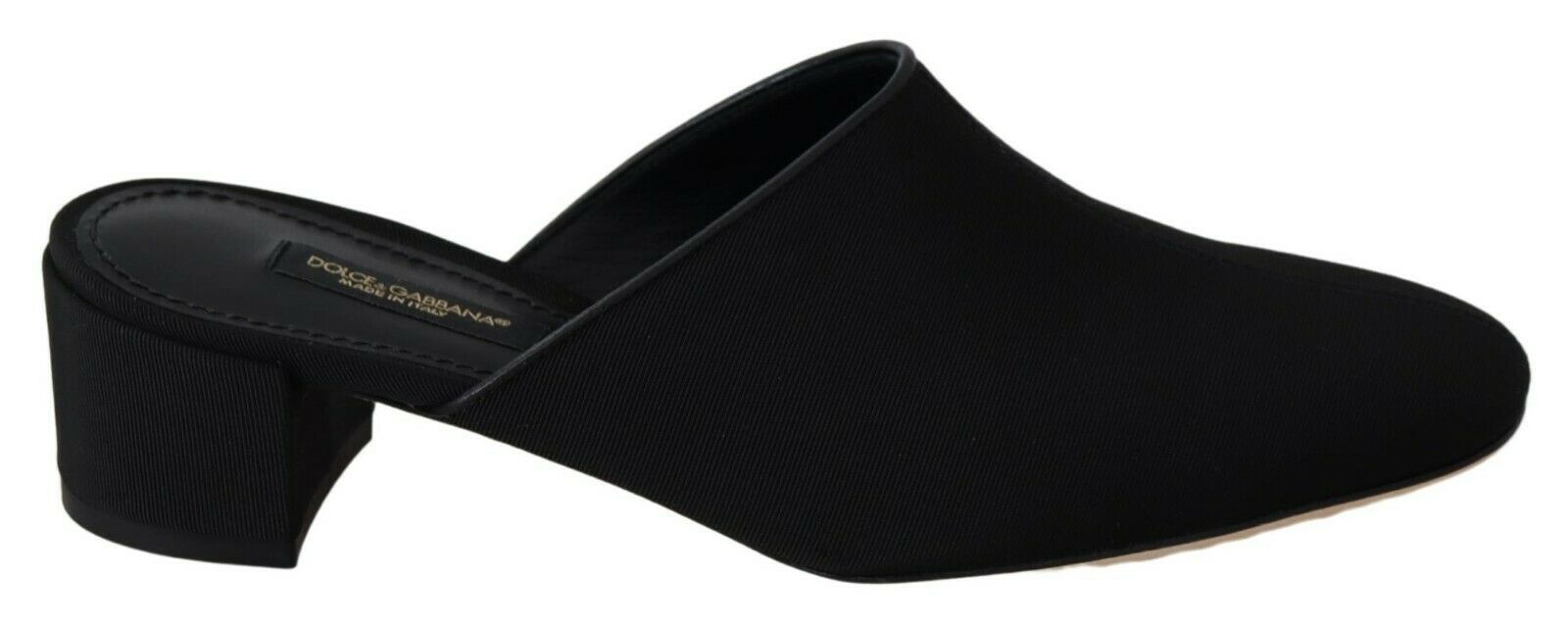 Dolce & Gabbana Chic Black Grosgrain Slide Sandals - ACCEXO Main image