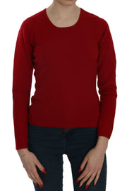 MILA SCHÖN Red Round Neck Pullover Cashmere Sweater - ACCEXO