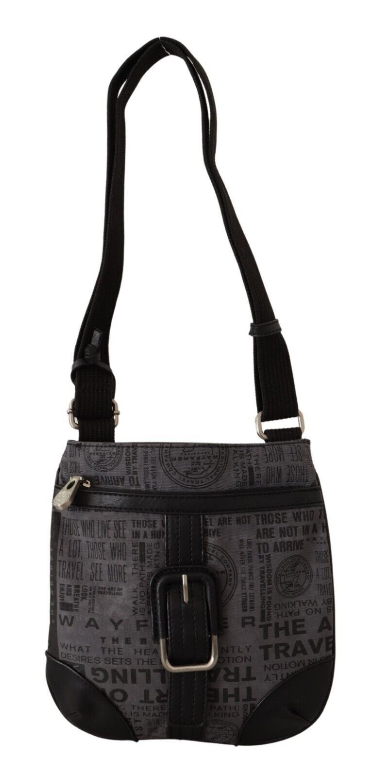 WAYFARER Gray Printed Logo Shoulder Crossbody Purse Bag - ACCEXO