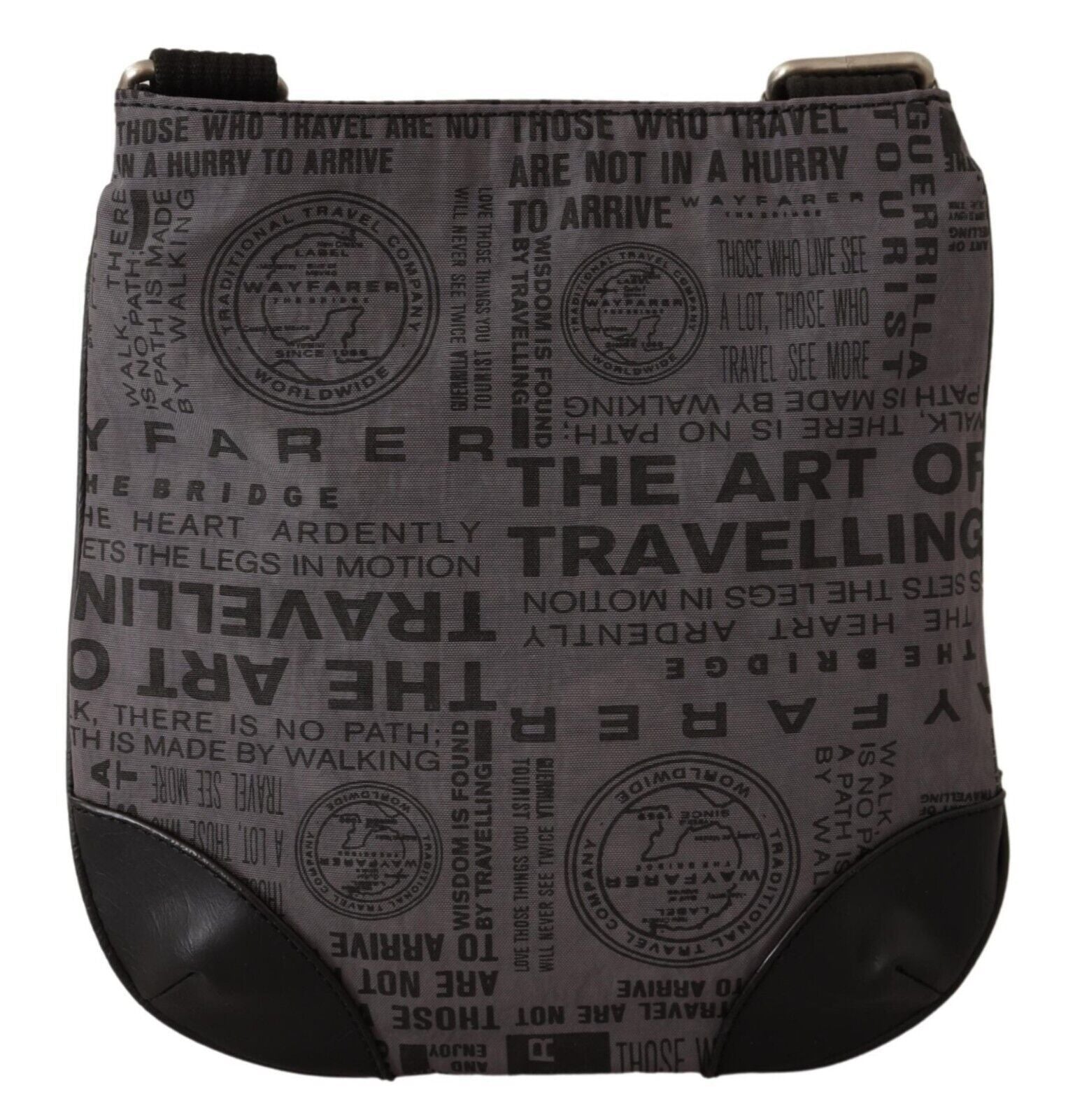 WAYFARER Gray Printed Logo Shoulder Crossbody Purse Bag - ACCEXO