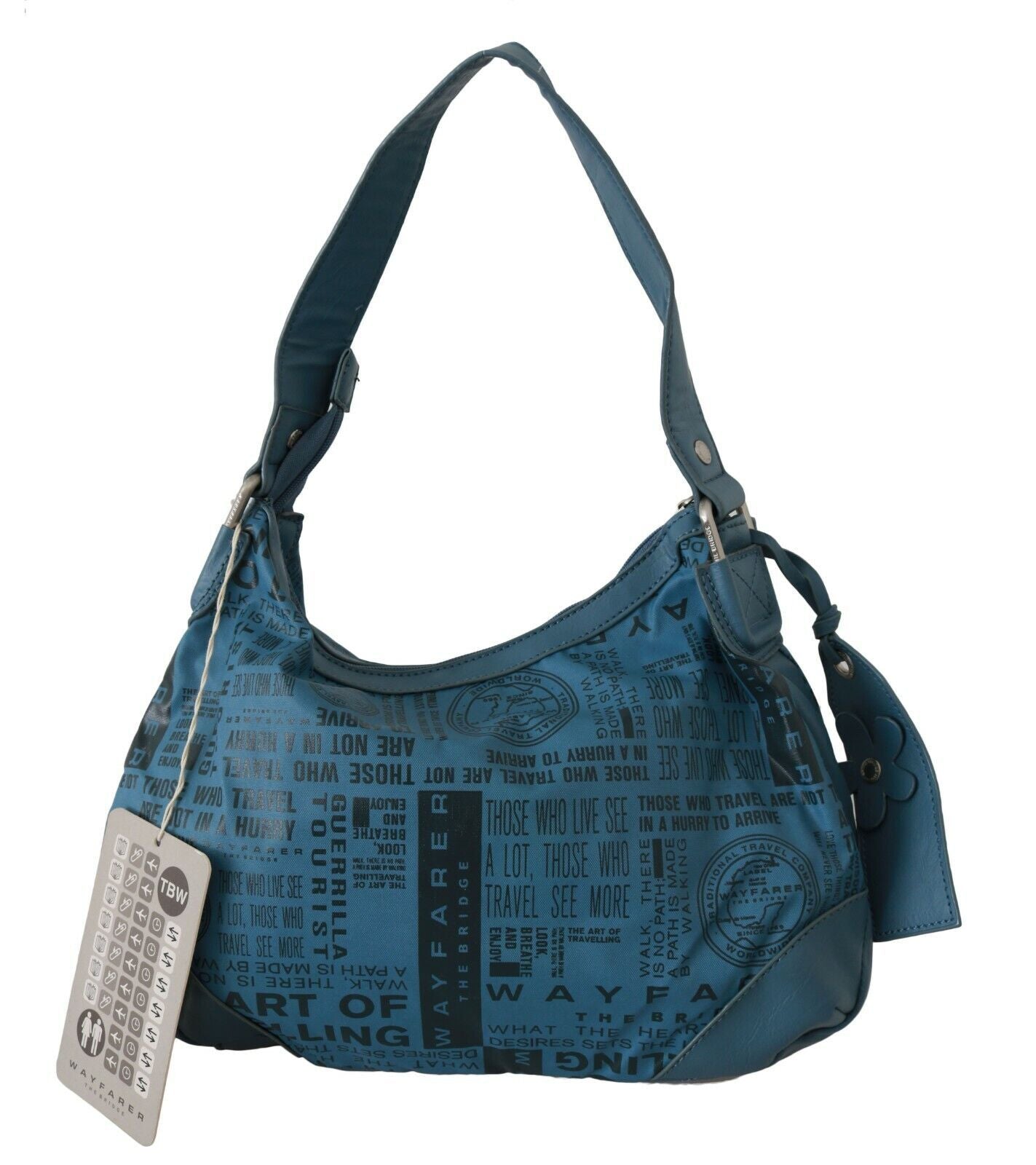 WAYFARER Shoulder Handbag Printed Purse Women Blue - ACCEXO