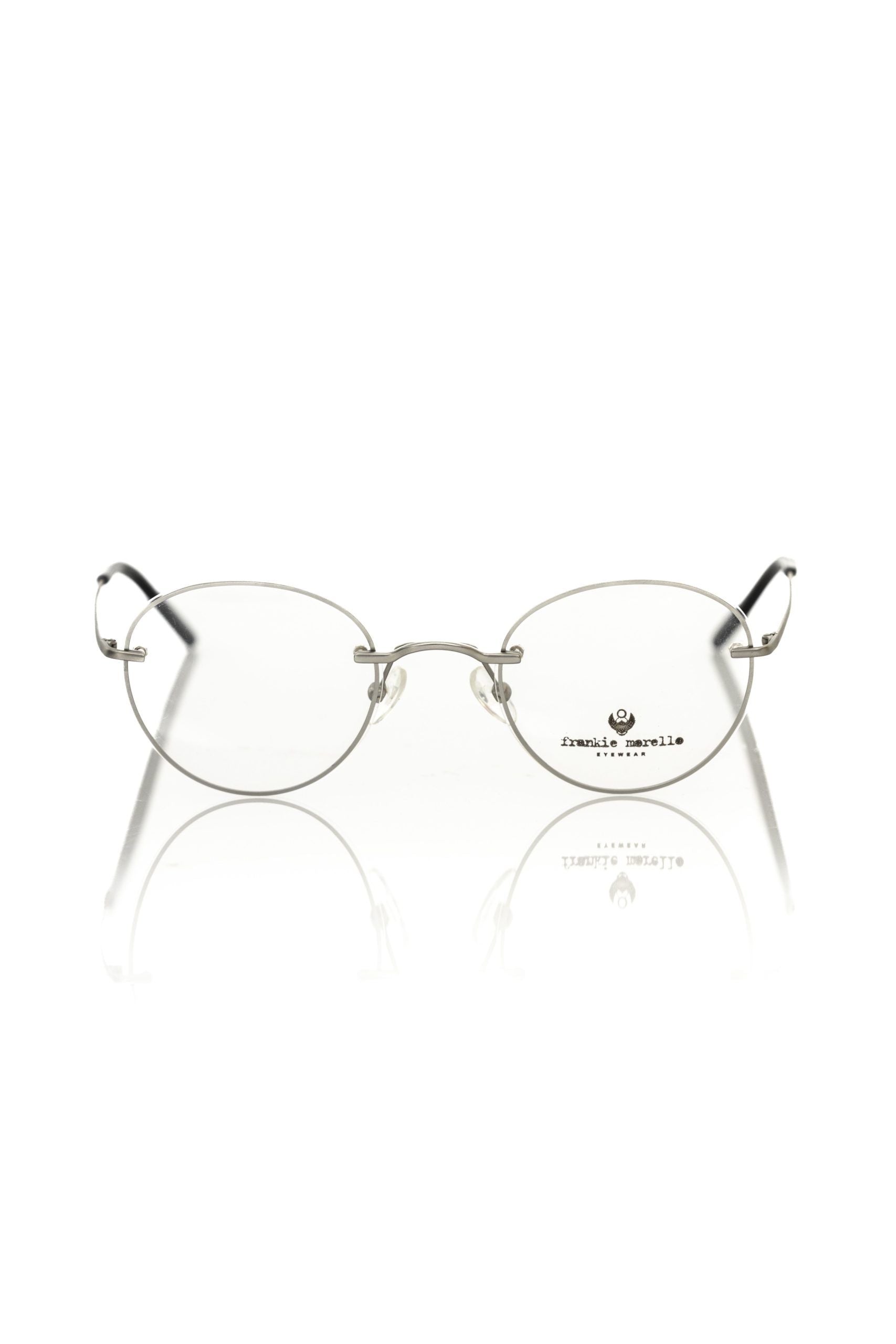 Frankie Morello "Silver Metallic Unisex Eyeglass Frame" - ACCEXO