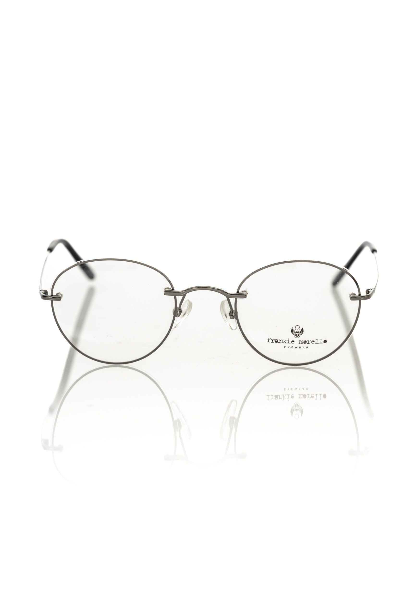 Frankie Morello Gray Metallic Unisex Eyeglass Frame - ACCEXO