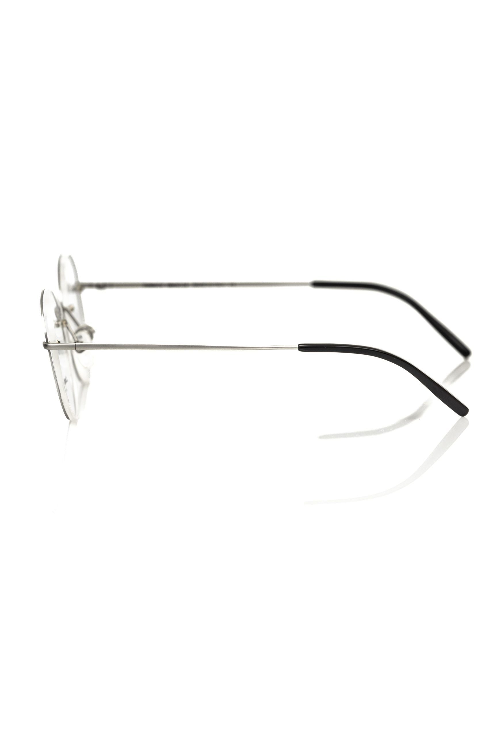 Frankie Morello "Silver Metallic Unisex Eyeglass Frame" - ACCEXO