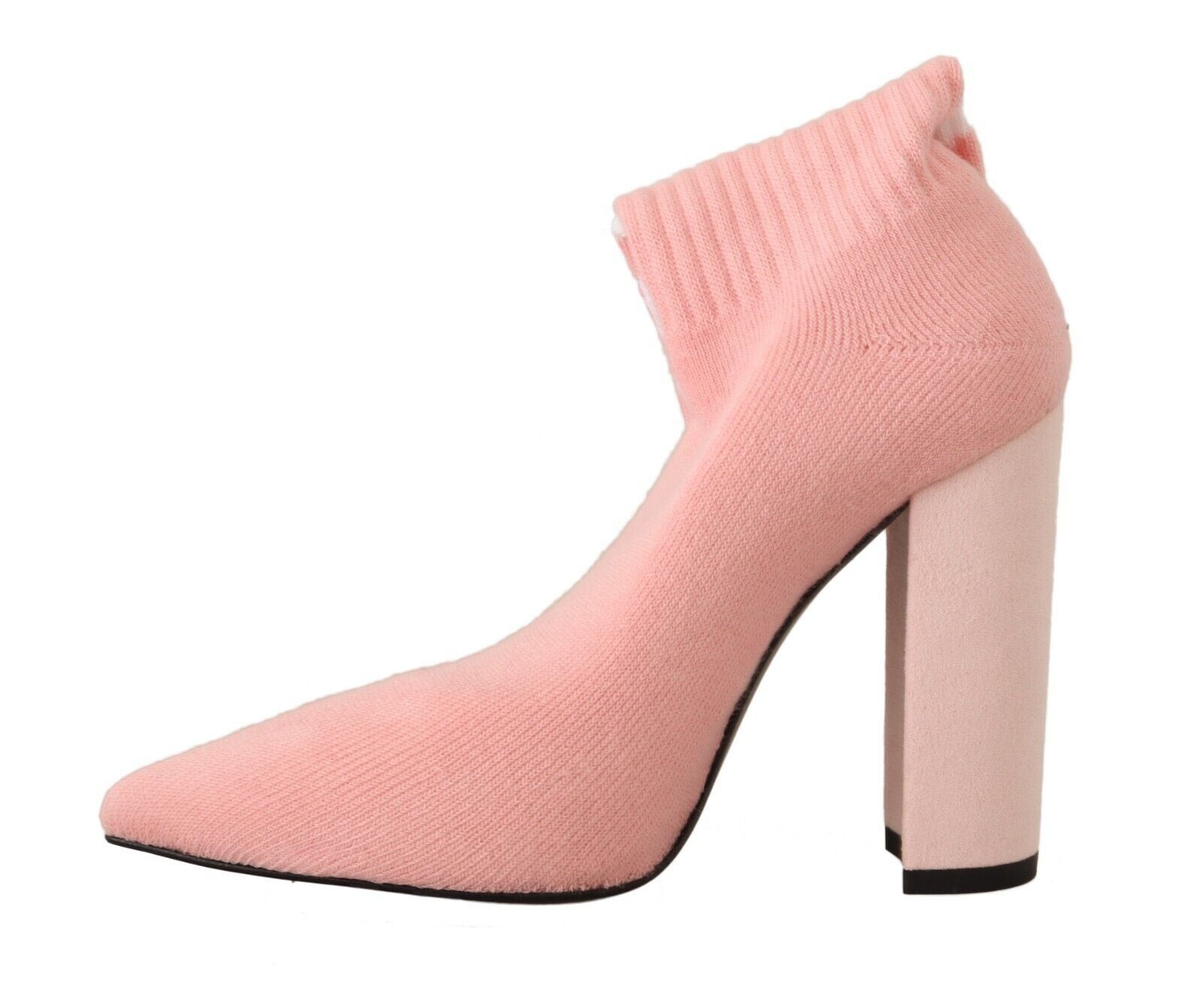 GCDS Chic Pink Suede Ankle Boots with Logo Socks - ACCEXO