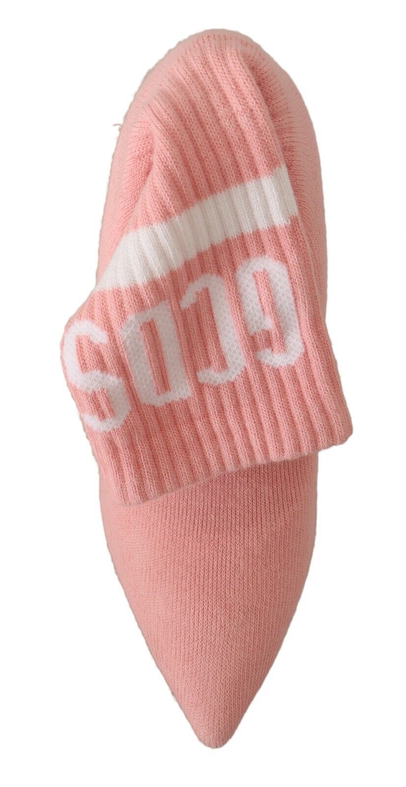 GCDS Chic Pink Suede Ankle Boots with Logo Socks - ACCEXO