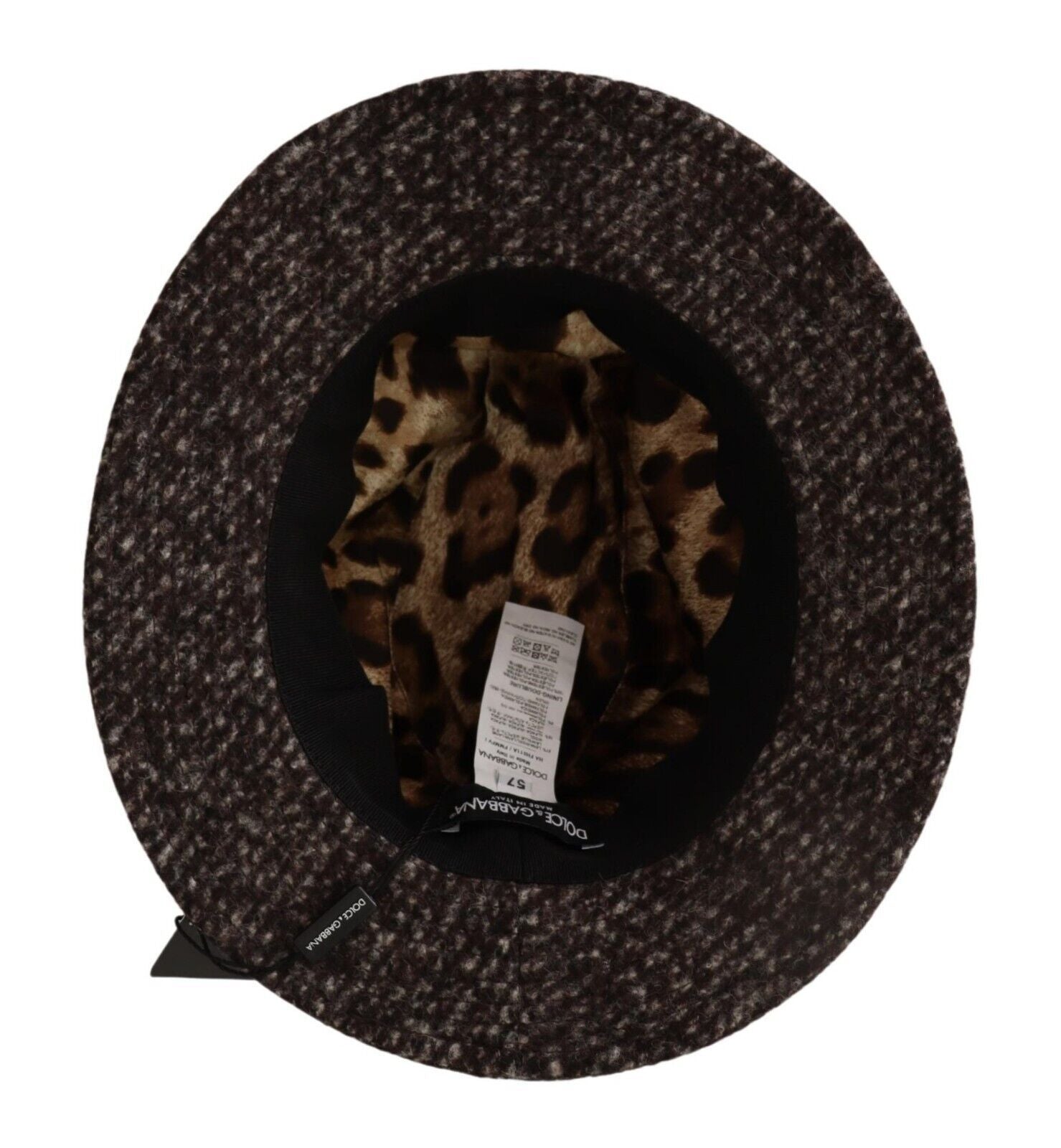 Dolce & Gabbana Elegant Gray Tweed Wide Brim Hat - ACCEXO