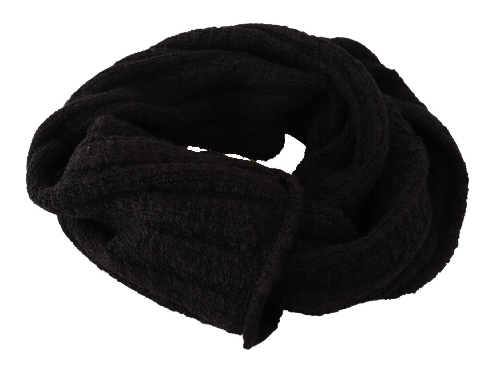 Dolce & Gabbana Elegance Unleashed Black Wool Scarf - ACCEXO