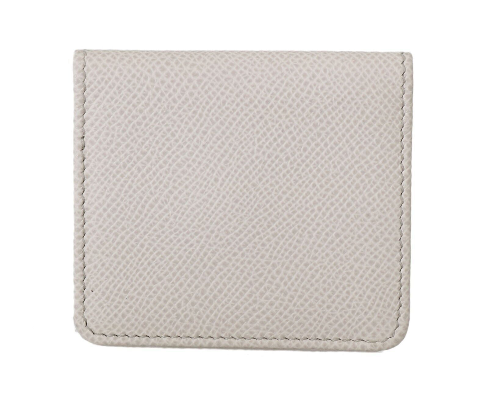 Dolce & Gabbana Chic White Leather Condom Case Wallet - ACCEXO