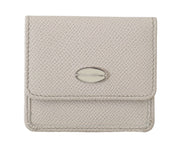 Dolce & Gabbana Chic White Leather Condom Case Wallet - ACCEXO