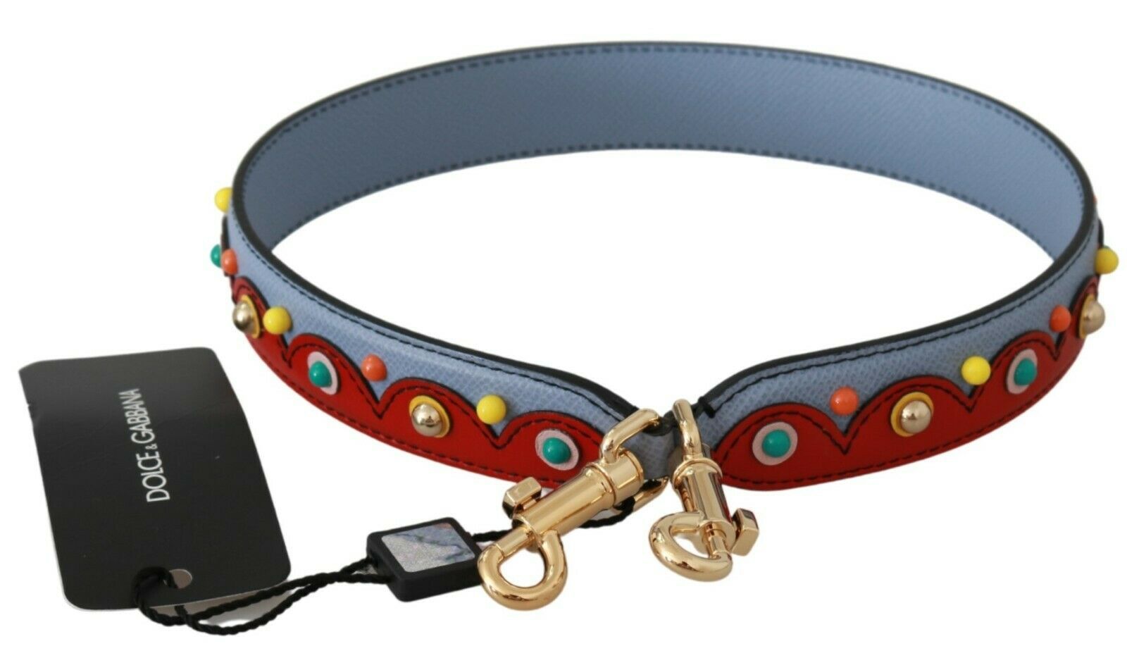 Dolce & Gabbana Blue and red Shoulder Strap Leather Blue Handbag Accessory - ACCEXO
