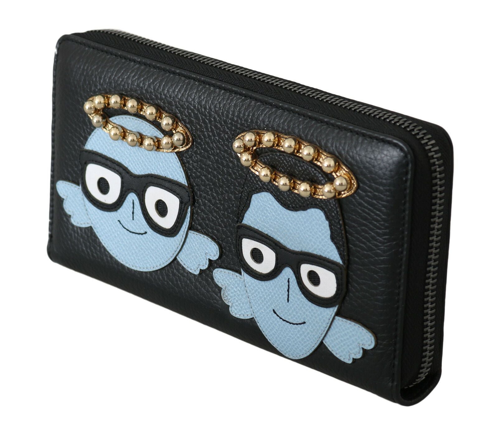 Dolce & Gabbana Elegant Black Leather Zip Wallet - ACCEXO