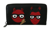 Dolce & Gabbana Chic Black and Red Leather Continental Wallet - ACCEXO