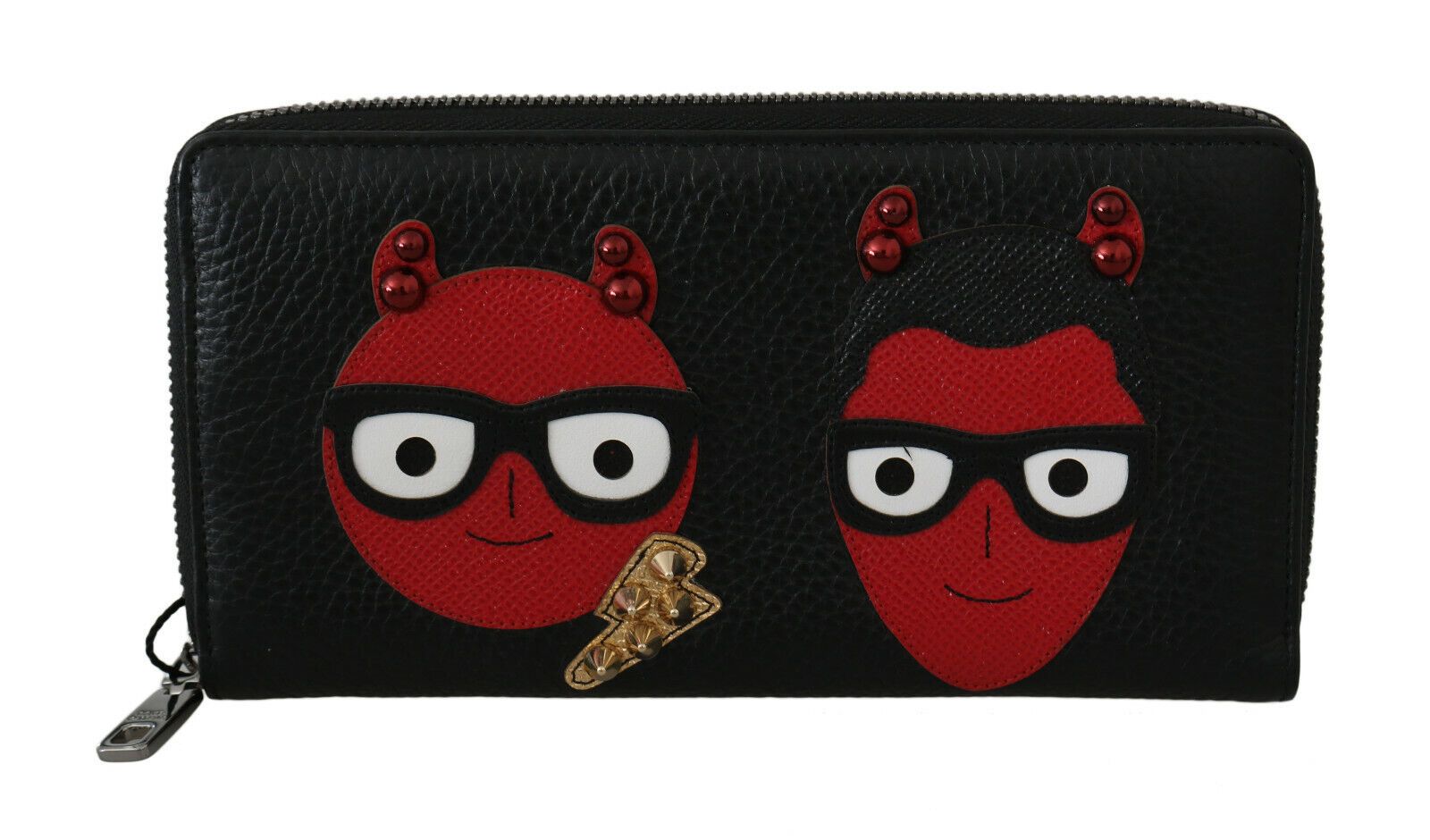 Dolce & Gabbana Chic Black and Red Leather Continental Wallet - ACCEXO