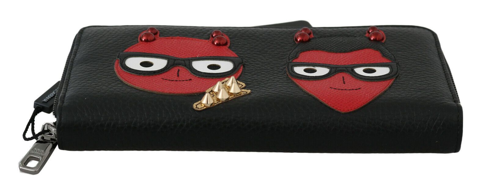 Dolce & Gabbana Chic Black and Red Leather Continental Wallet - ACCEXO