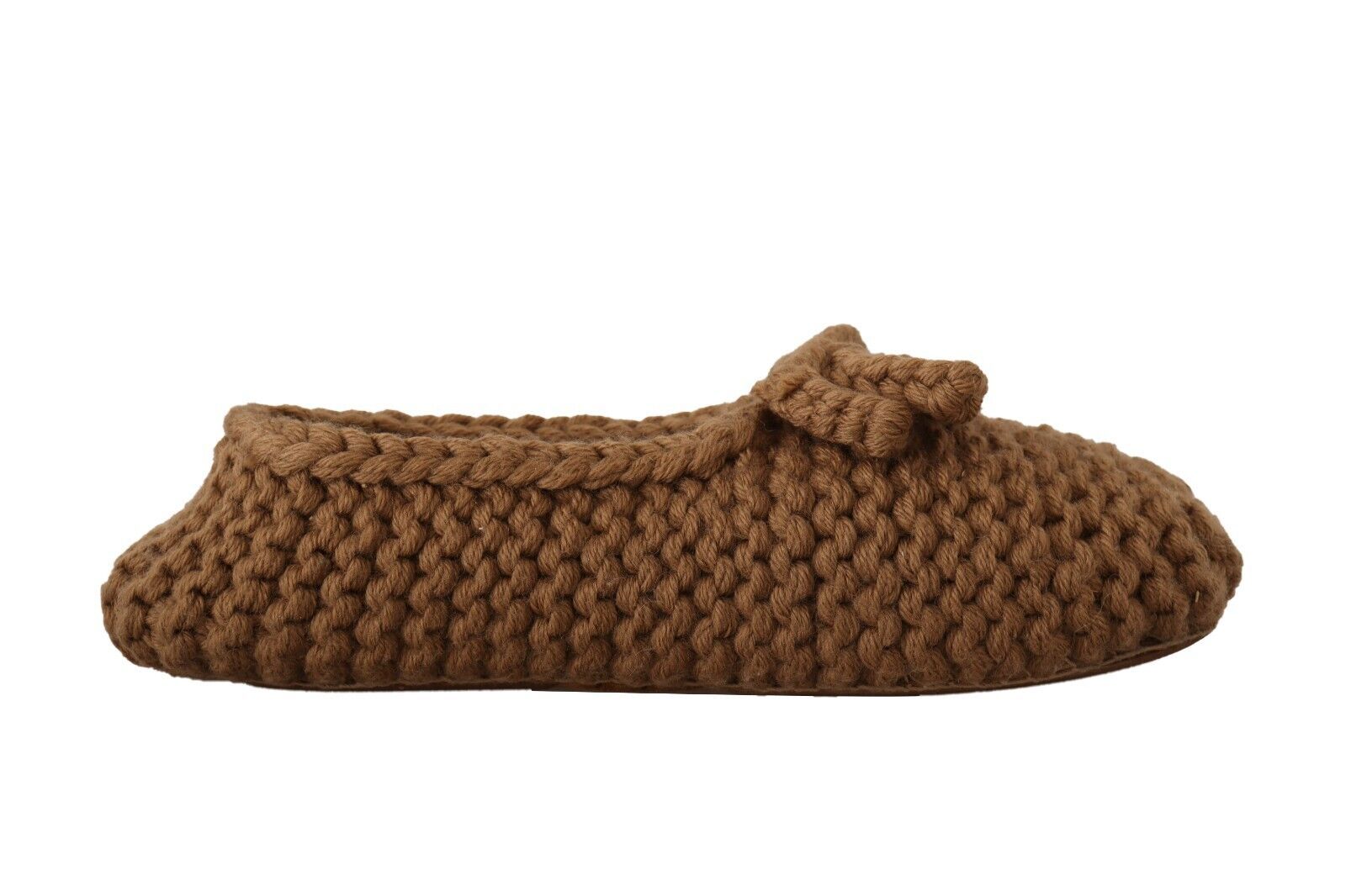 Dolce & Gabbana Elegant Wool Knit Ballerina Flats in Brown - ACCEXO Main image