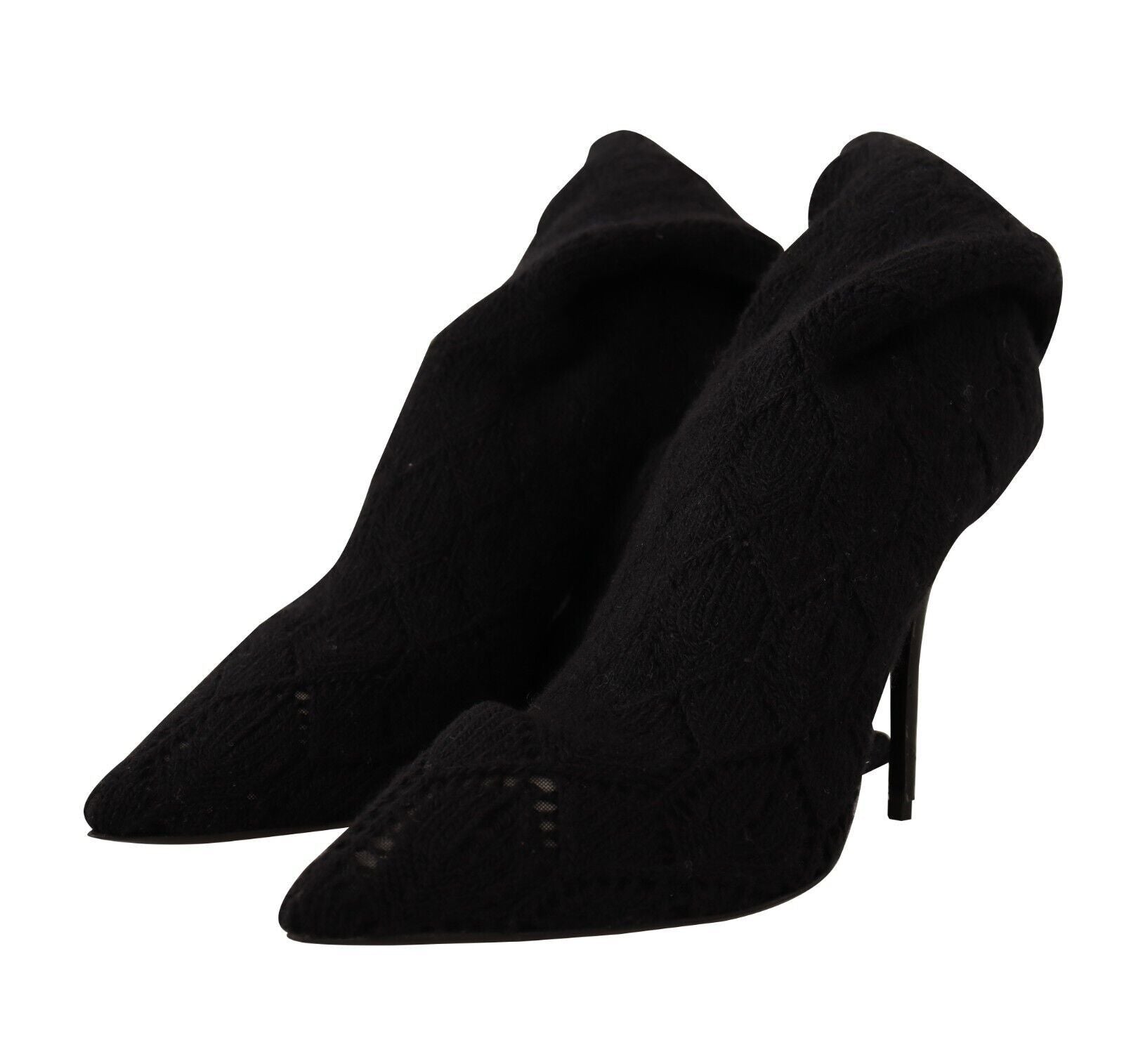 Dolce & Gabbana Elegant Black Stretch Socks Boots - ACCEXO