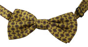 Dolce & Gabbana Elegant Yellow Silk Bow Tie - ACCEXO